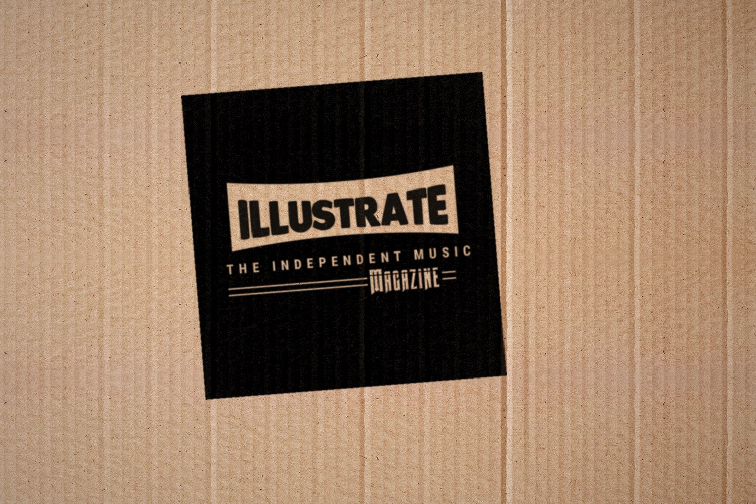 Illustrate Magazine logo printed on cardboard - Steven Keene interview