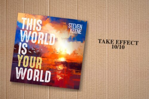 This World Is Your World cover by Steven Keene on cardboard - Take Effect review, rated 10/10